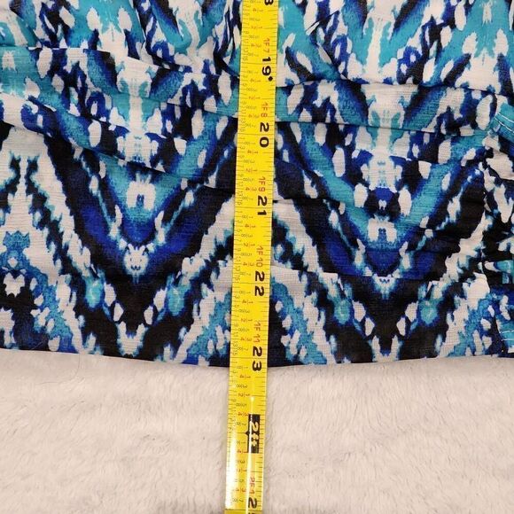 AB STUDIO Blouse Blue Black Tank Top Size S Small Sleeveless - Picture 7 of 9